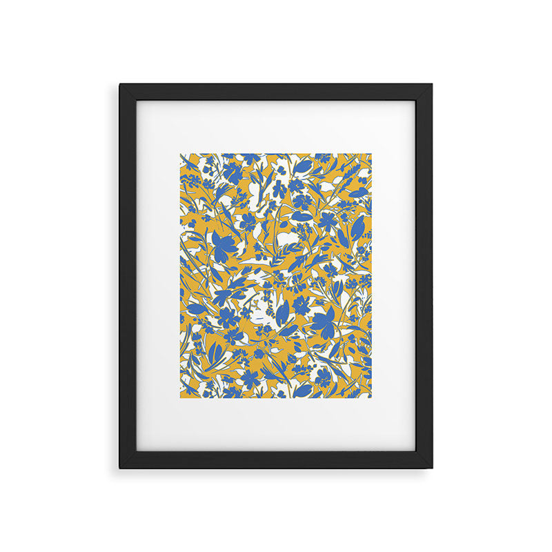 Simplistic silhouette flowers YB Framed Art Print Gallery Image 6