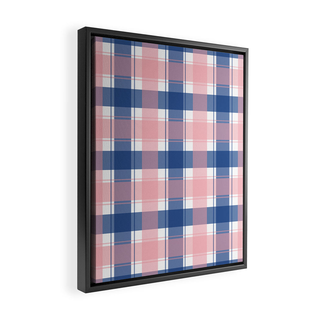 Soft Tones Grid Fusion Framed Canvas Print Gallery Image 2
