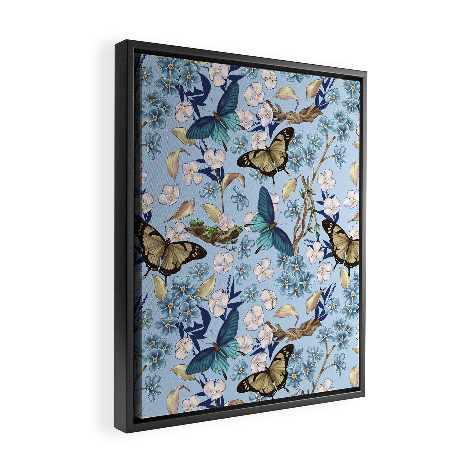 Springtime Flutter Bliss Framed Canvas Print Gallery Image 2