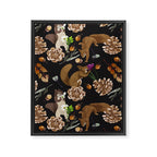 Squirrel flowering dark meadow Framed Canvas Print Gallery Image 8
