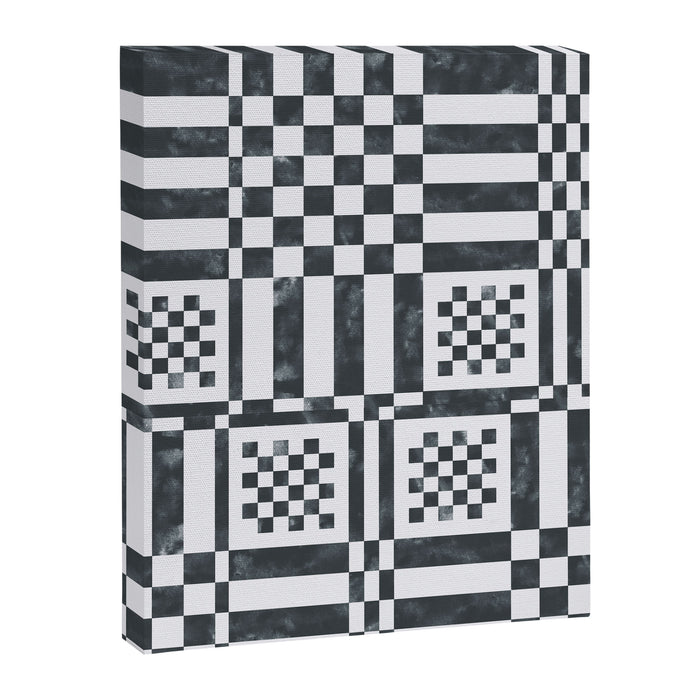 Structured Lines Grid Canvas Print Gallery Image 1