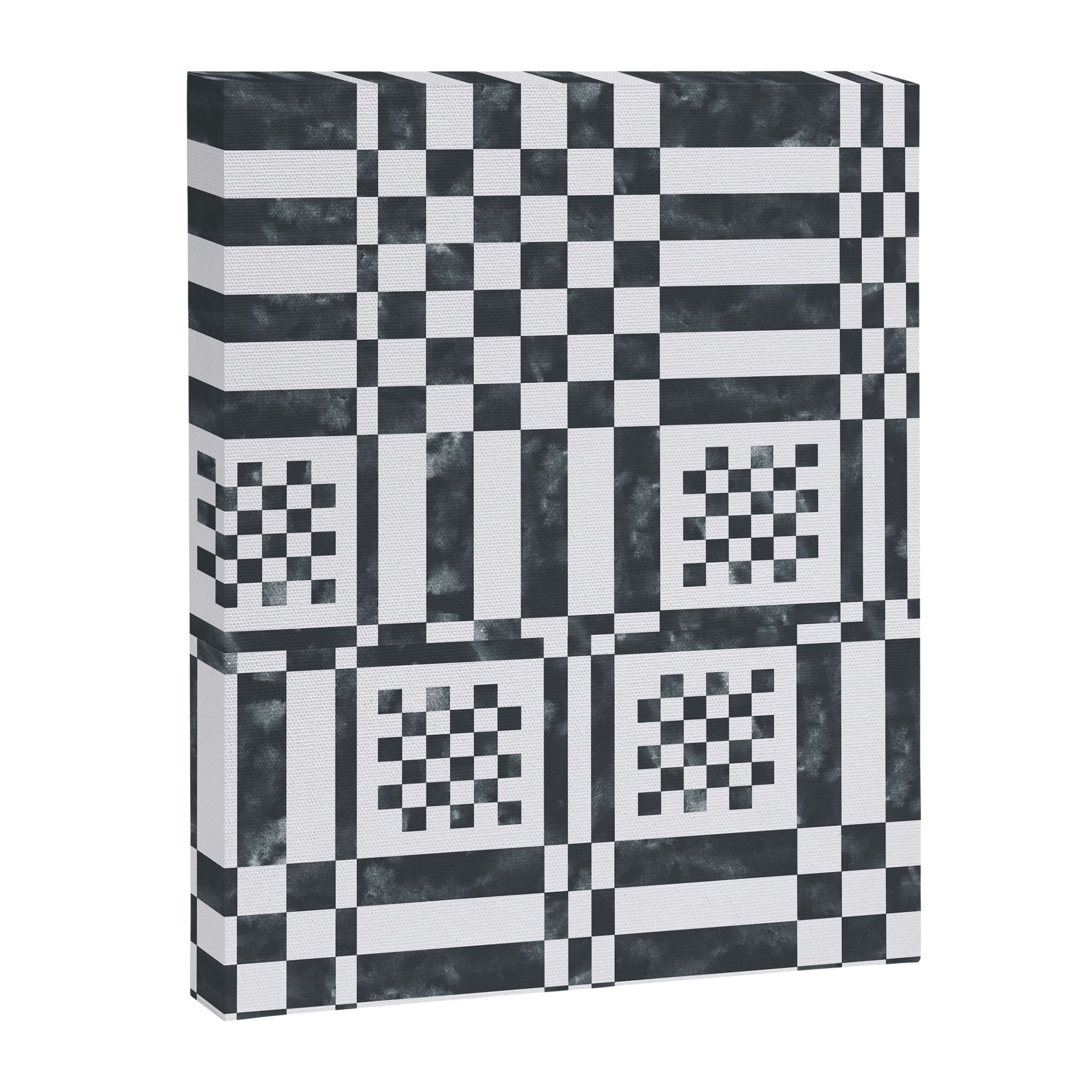 Structured Lines Grid Canvas Print Gallery Image 8
