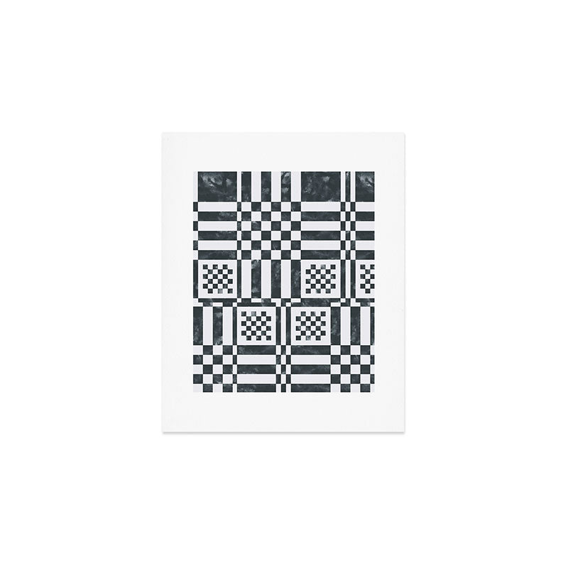 Structured Lines Grid Art Print Gallery Image 1