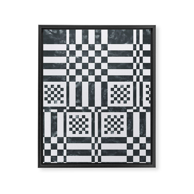 Structured Lines Grid Framed Canvas Print Gallery Image 8