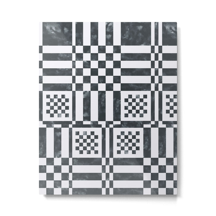 Structured Lines Grid Metal Print Gallery Image 1