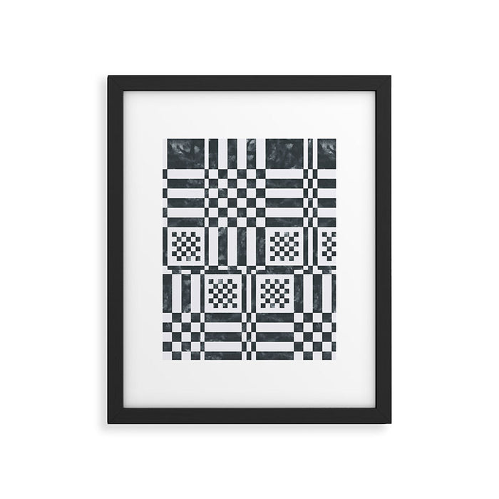 Structured Lines Grid Framed Art Print Gallery Image 1