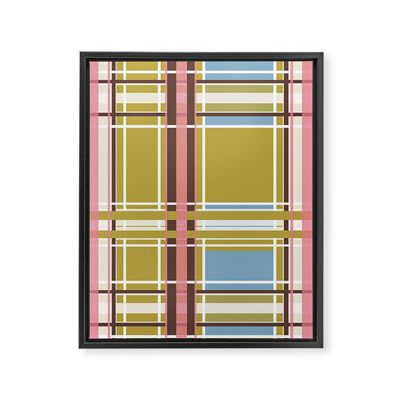 Subtle Plaid Warmth Framed Canvas Print Gallery Image 8