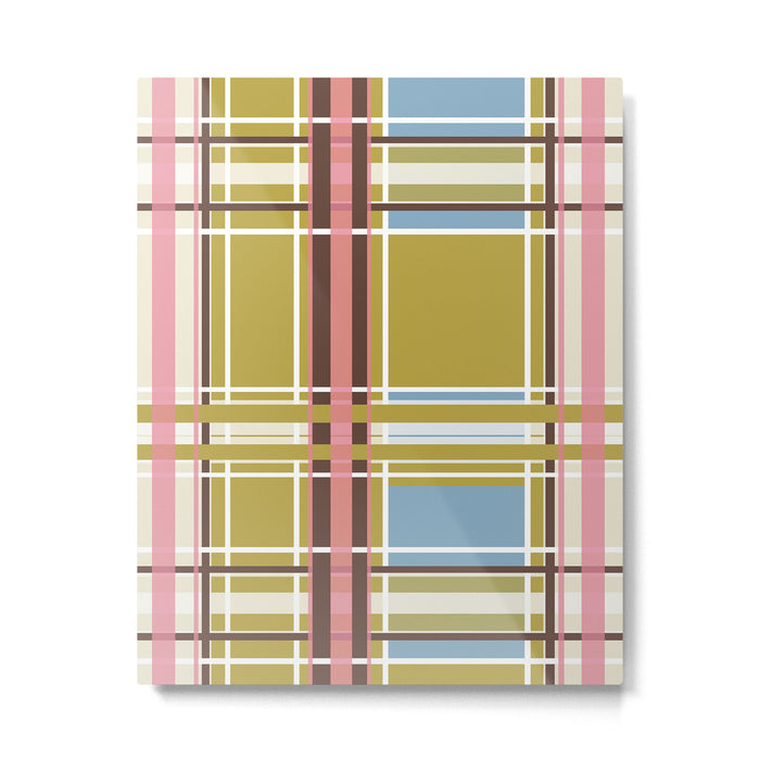 Subtle Plaid Warmth Metal Print Gallery Image 1