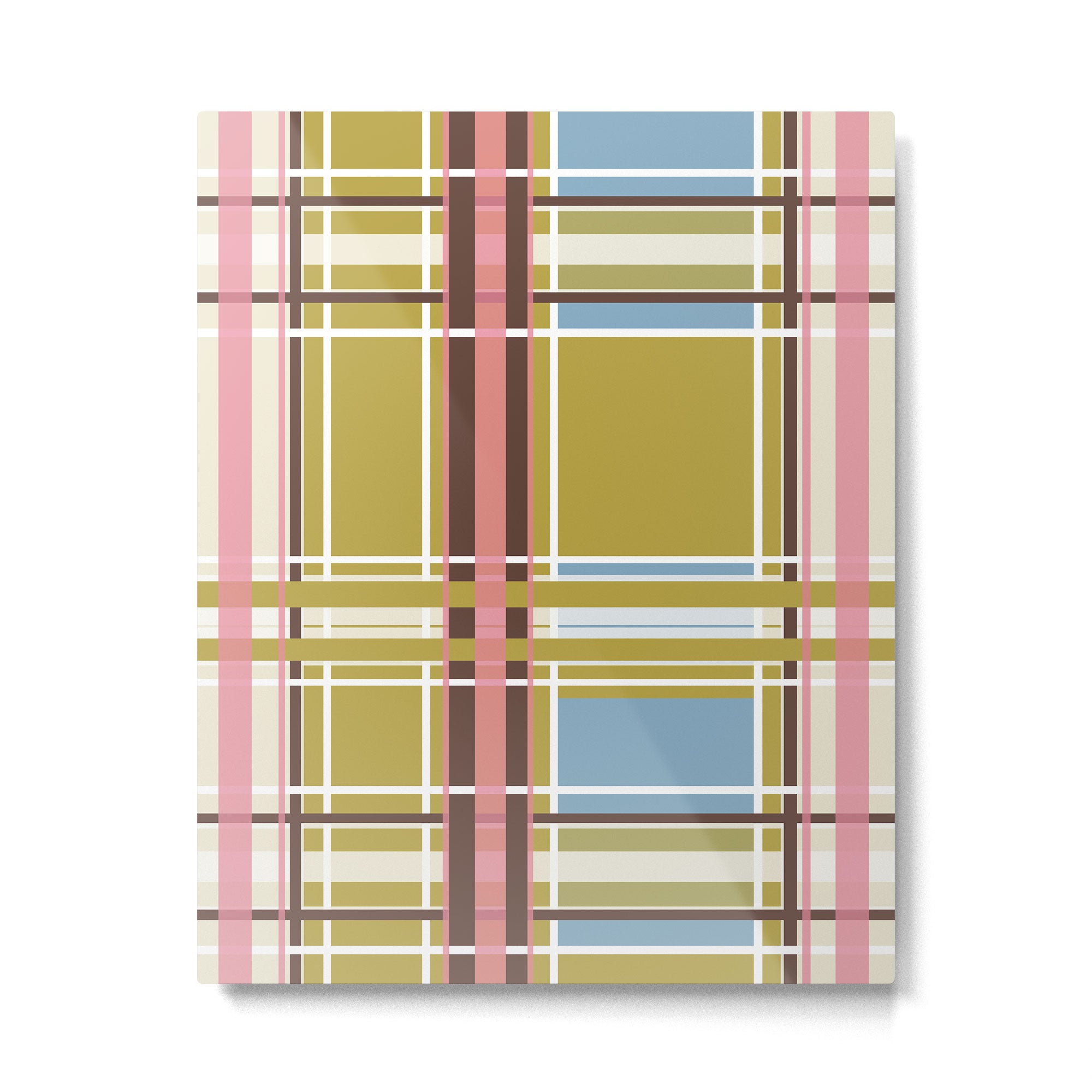 Subtle Plaid Warmth Metal Print Gallery Image 6