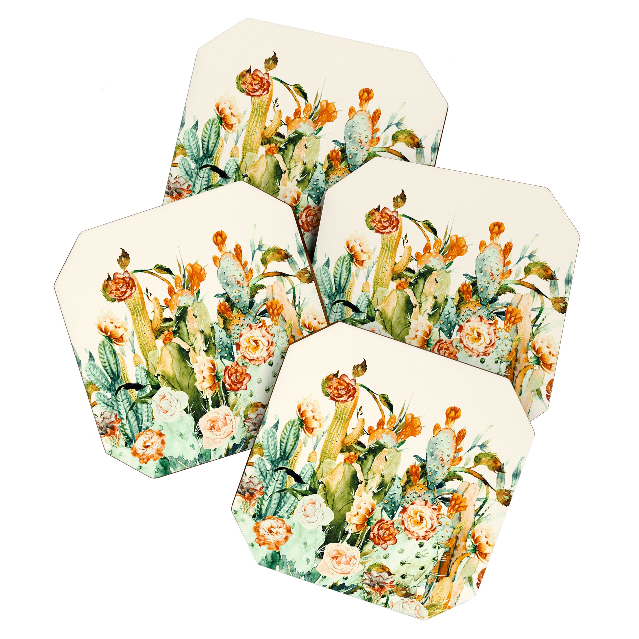 Succulent flowered cactus Coaster Gallery Image 1
