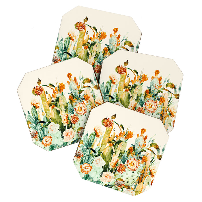 Succulent flowered cactus Coaster Gallery Image 1