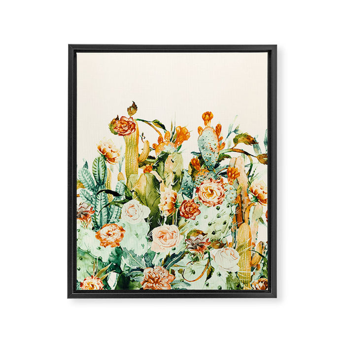 Succulent flowered cactus Framed Canvas Print Gallery Image 1