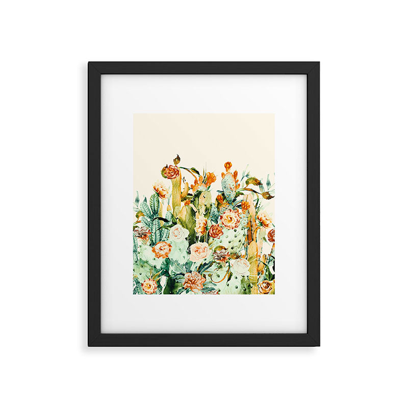 Succulent flowered cactus Framed Art Print Gallery Image 6