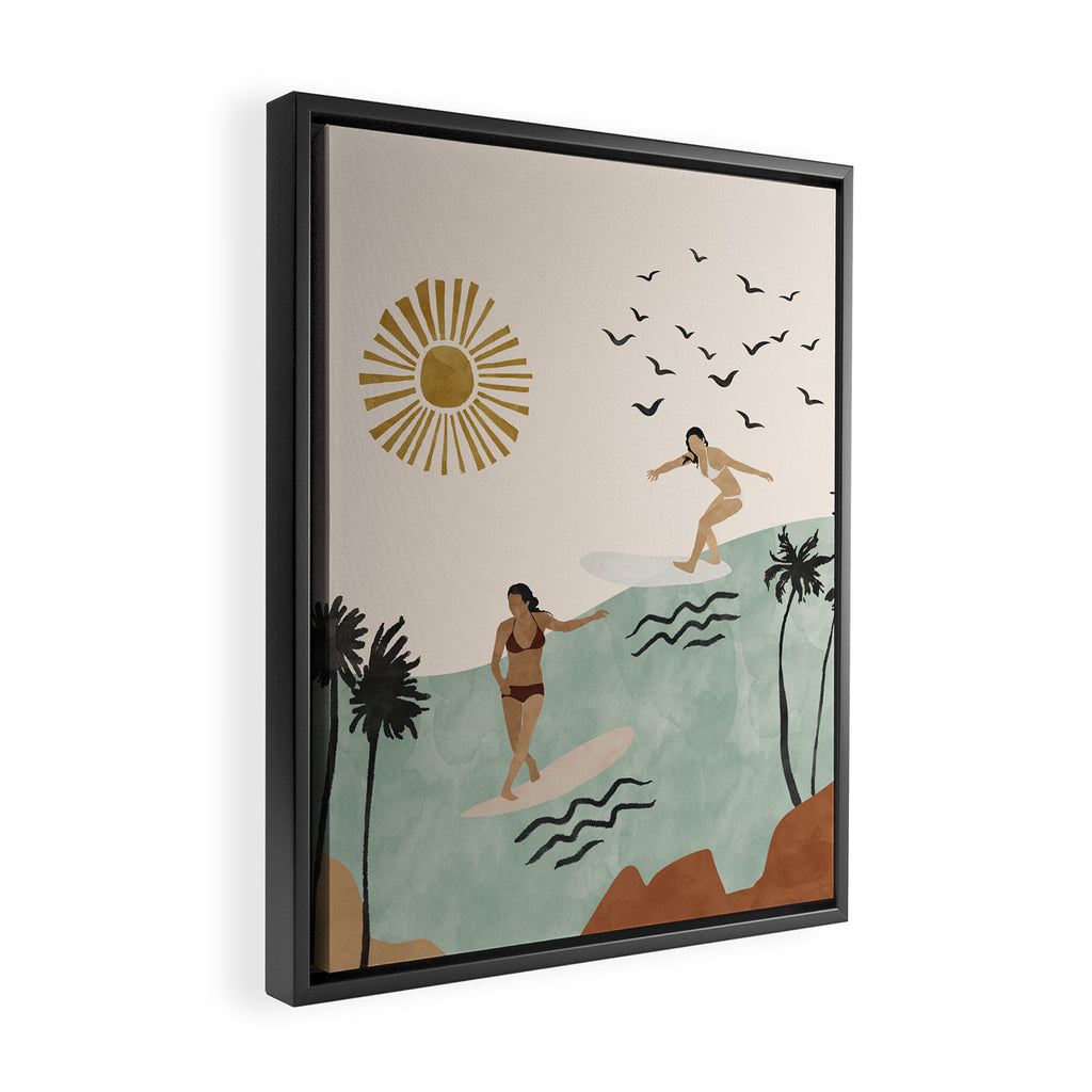 Sun sea and surf Framed Canvas Print Gallery Image 2