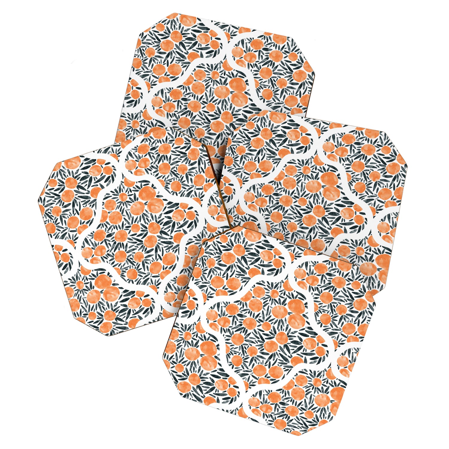 Tangerine Lattice Dreams Coaster Gallery Image 1