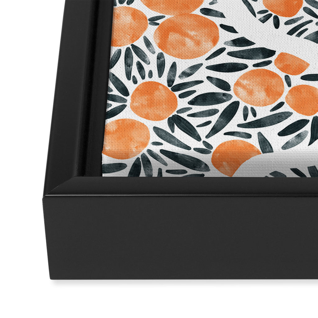 Tangerine Lattice Dreams Framed Canvas Print Gallery Image 3