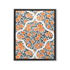 Tangerine Lattice Dreams Framed Canvas Print Gallery Image 8