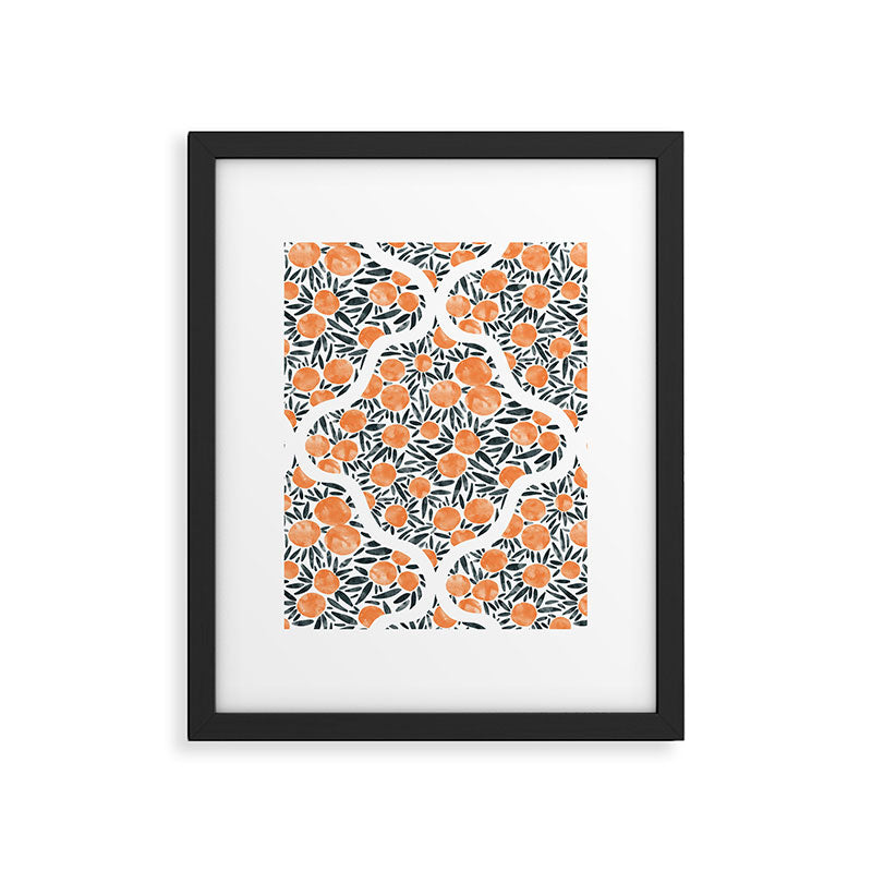 Tangerine Lattice Dreams Framed Art Print Gallery Image 6