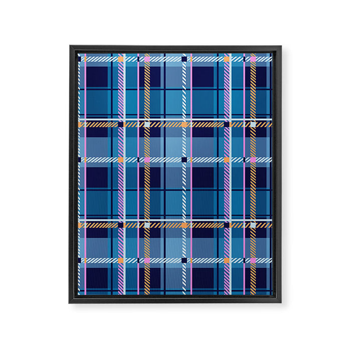Tartan Motif Style B Framed Canvas Print Gallery Image 1