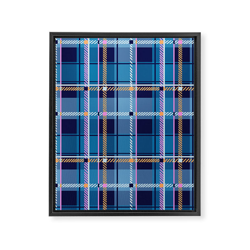 Tartan Motif Style B Framed Canvas Print Gallery Image 8