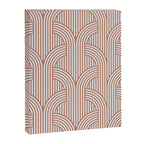 Terracotta retro lines Canvas Print Gallery Image 8