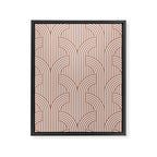 Terracotta retro lines Framed Canvas Print Gallery Image 8