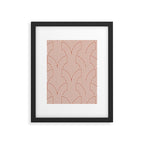 Terracotta retro lines Framed Art Print Gallery Image 4