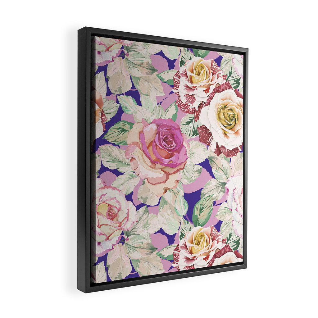 The lush garden in bloom P Framed Canvas Print Gallery Image 2