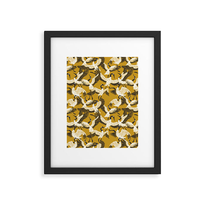 The ritual of the crane dance Framed Art Print Gallery Image 1