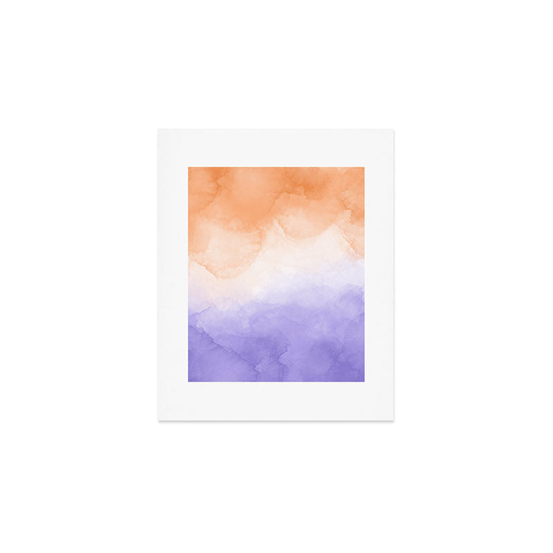 Tie dye lilac peach A Art Print Gallery Image 1