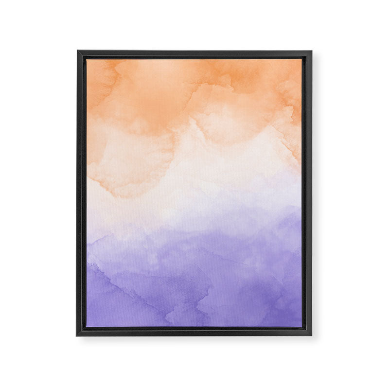 Tie dye lilac peach A Framed Canvas Print Gallery Image 8