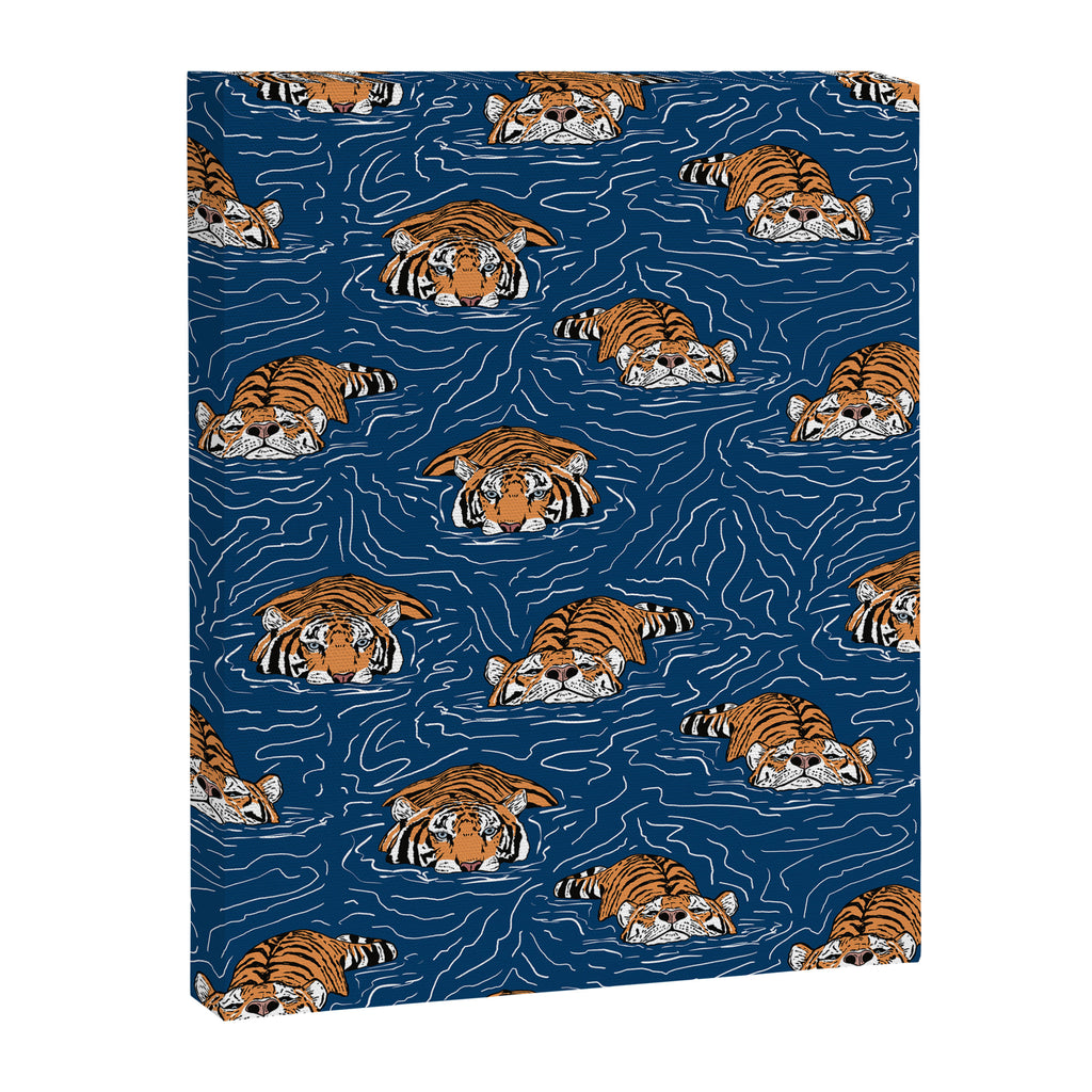 Tigers in the water Canvas Print Gallery Image 8