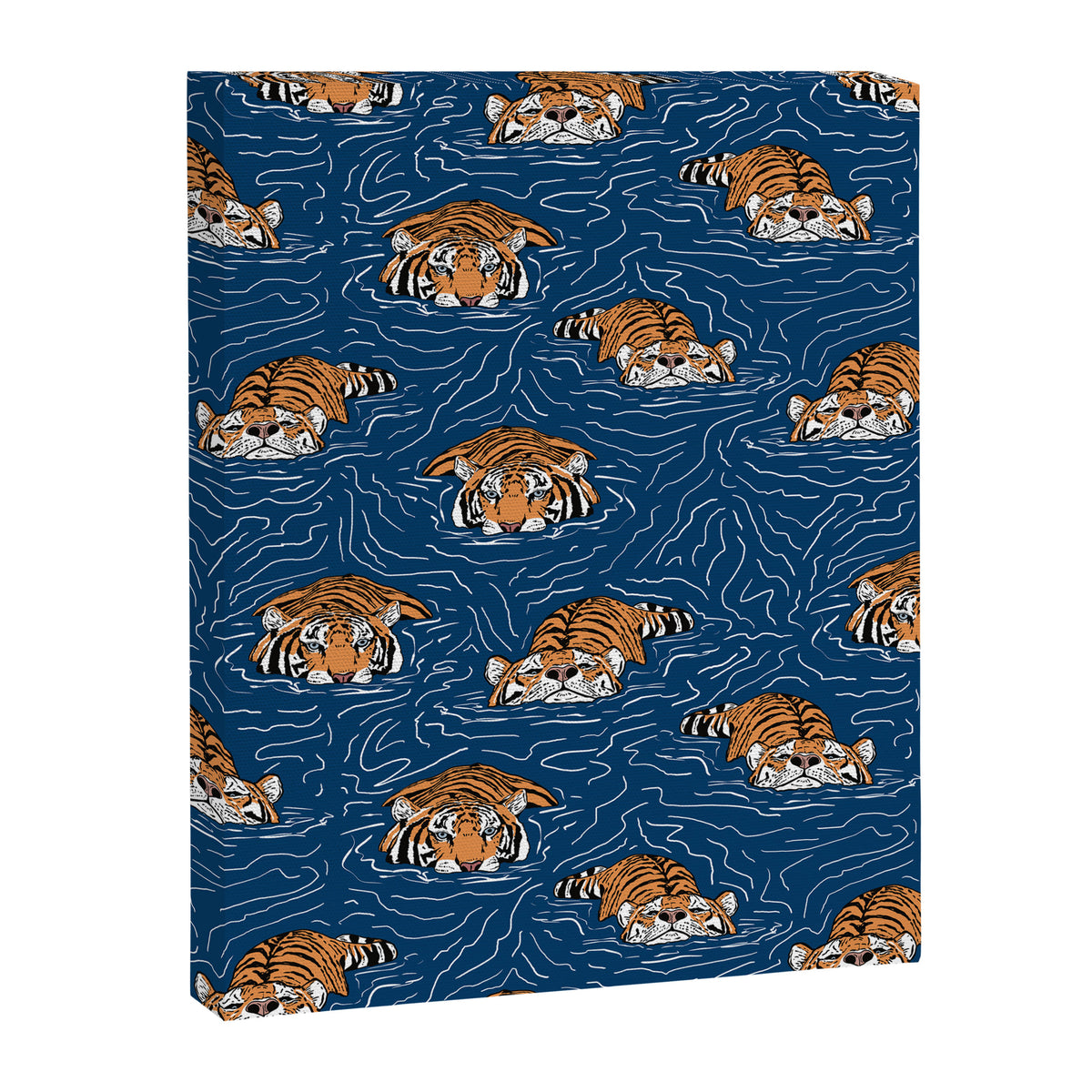 Tigers in the water Canvas Print Gallery Image 8