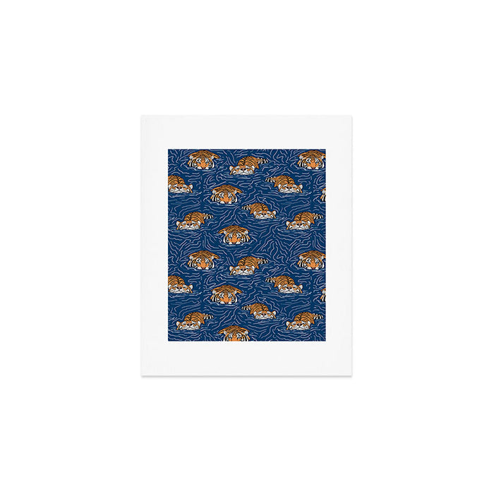 Tigers in the water Art Print Gallery Image 1