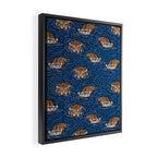 Tigers in the water Framed Canvas Print Gallery Image 2