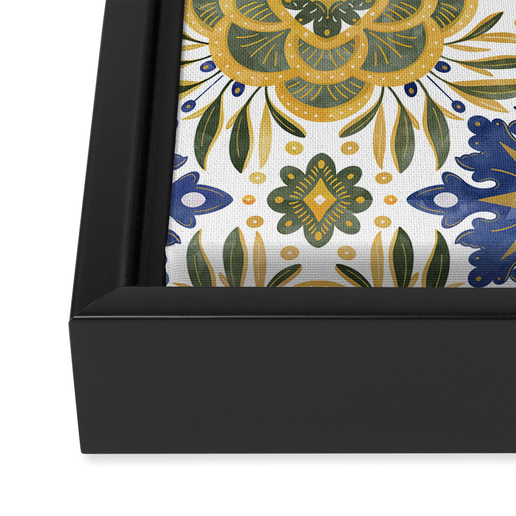 Tile floral nature Modern BY Framed Canvas Print Gallery Image 3