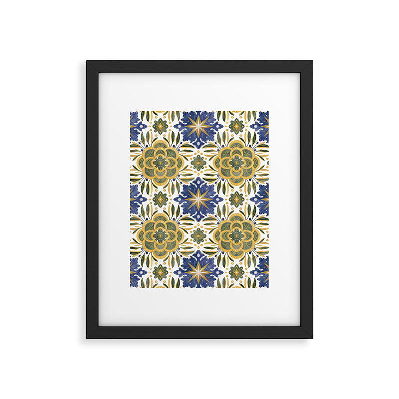 Tile floral nature Modern BY Framed Art Print Gallery Image 6