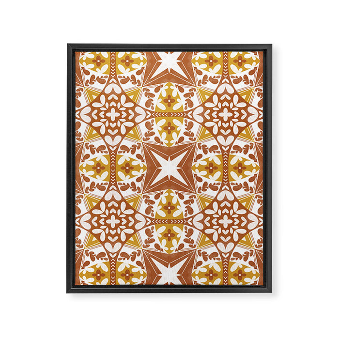 Tile Shapes Nature Charm Framed Canvas Print Gallery Image 1