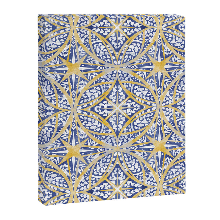 Tile wild leaves starry BY Canvas Print Gallery Image 1