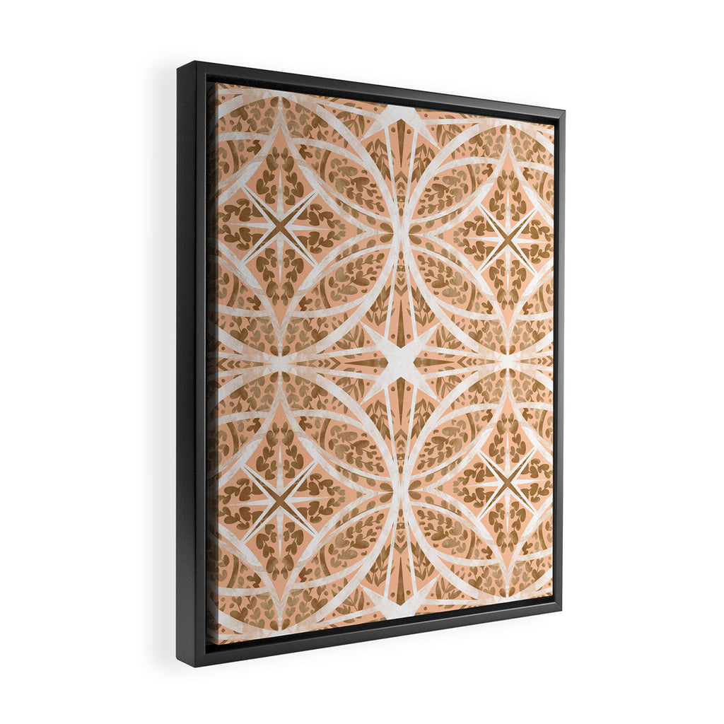 Tile wild leaves starry PF1 Framed Canvas Print Gallery Image 2