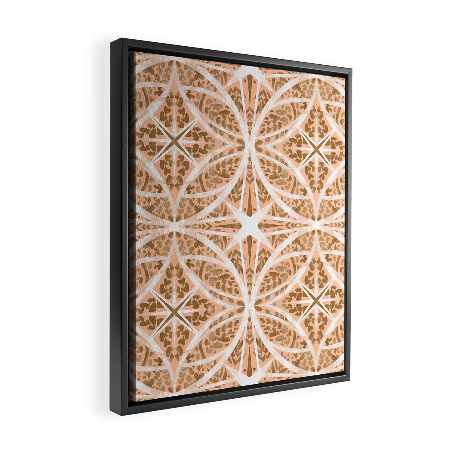 Tile wild leaves starry PF1 Framed Canvas Print Gallery Image 2