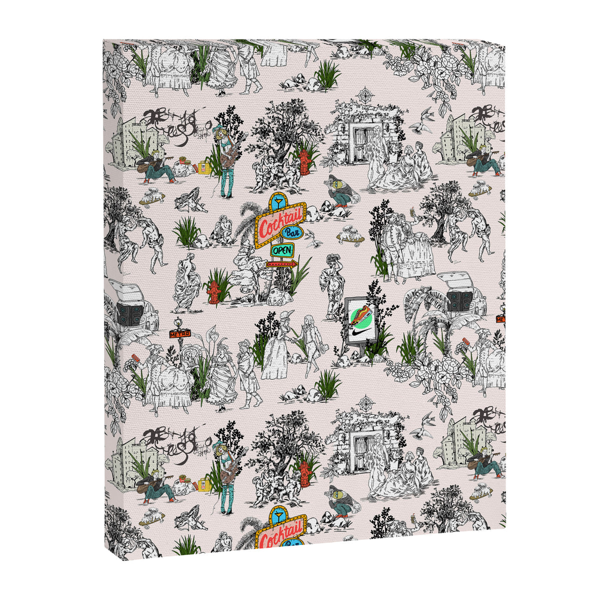 Toile de Jouy Between eras 01 Canvas Print Gallery Image 8