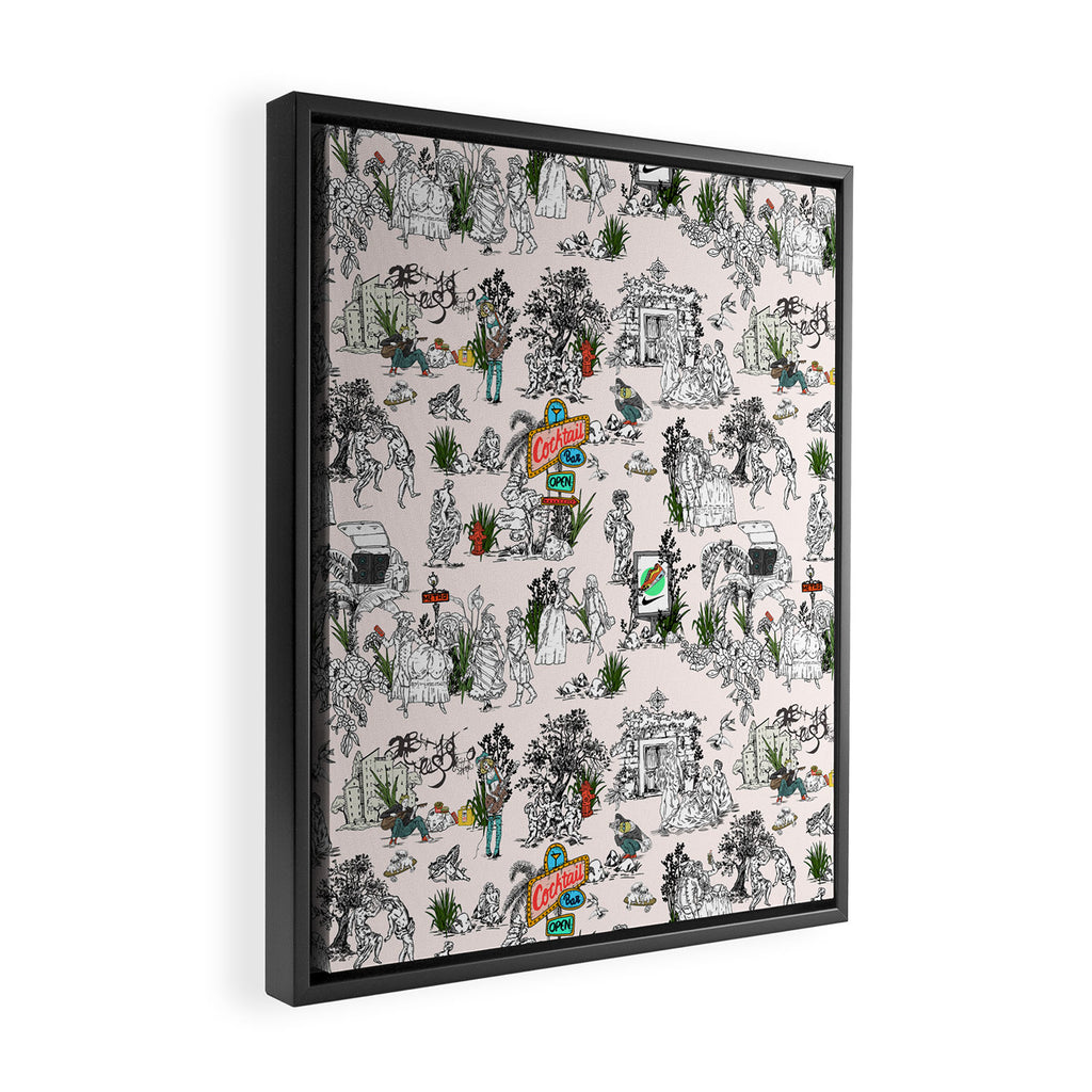 Toile de Jouy Between eras 01 Framed Canvas Print Gallery Image 2