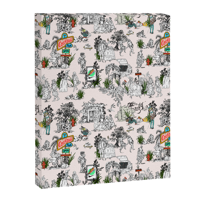 Toile de Jouy modern Canvas Print Gallery Image 1