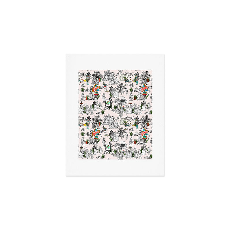 Toile de Jouy modern Art Print Gallery Image 1
