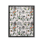 Toile de Jouy modern Framed Canvas Print Gallery Image 8