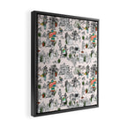 Toile de Jouy modern Framed Canvas Print Gallery Image 2