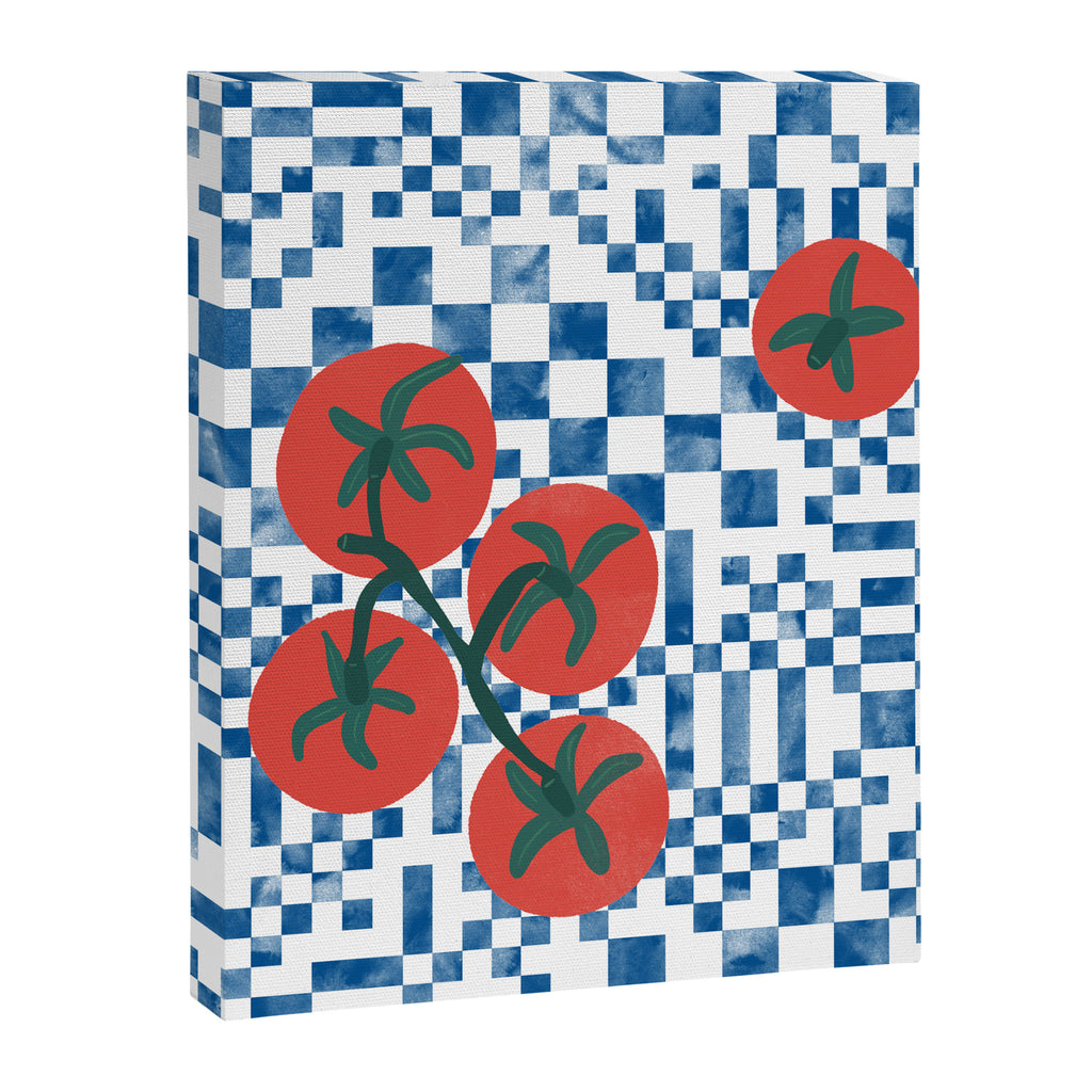 Tomatoes Checkered Grid Canvas Print Gallery Image 8