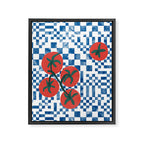 Tomatoes Checkered Grid Framed Canvas Print Gallery Image 8
