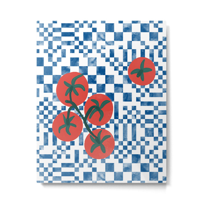 Tomatoes Checkered Grid Metal Print Gallery Image 1